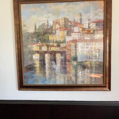 Lot 213. Framed Print Italian Scene 36"