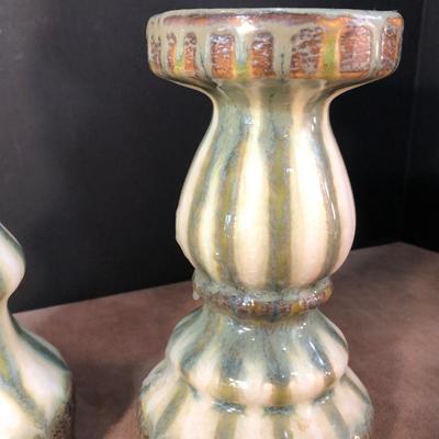 Lot 217. Candle Holders & Greenery