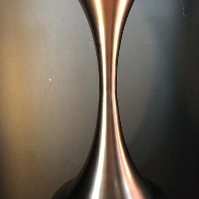 Lot 221. Bronze Tone Glass & Metal Lamp