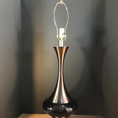 Lot 221. Bronze Tone Glass & Metal Lamp