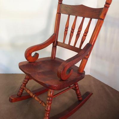 Lot 238. Two Miniature Wooden Chairs