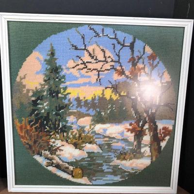 Lot 240. Set of 4 Needlepoint Pieces
