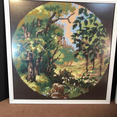 Lot 240. Set of 4 Needlepoint Pieces