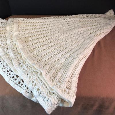 Lot 241. Round Crocheted Tablecloth