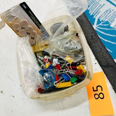 Tub of hardware & misc