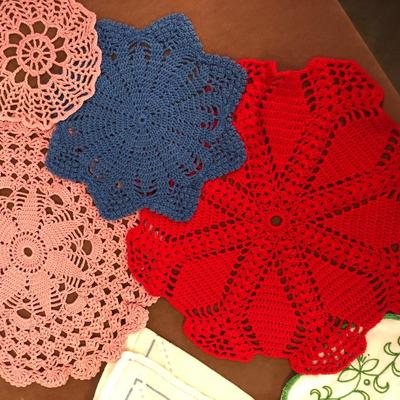 Lot 243. Doilies and Embroidery