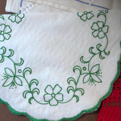 Lot 243. Doilies and Embroidery