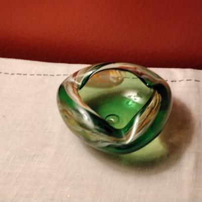 Vintage Blown Glass Ashtray