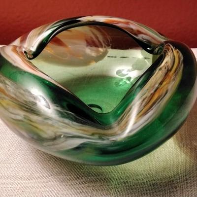Vintage Blown Glass Ashtray
