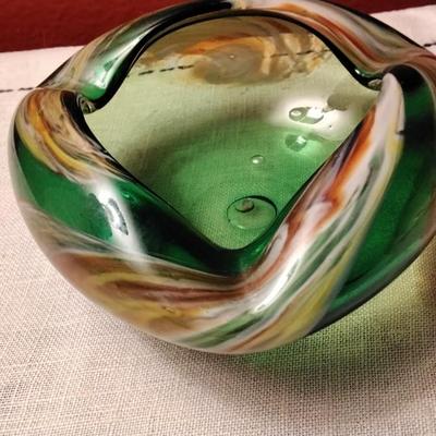 Vintage Blown Glass Ashtray