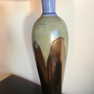 Lot 252. Bronze Tone Ceramic Lamp