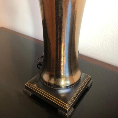 Lot 252. Bronze Tone Ceramic Lamp