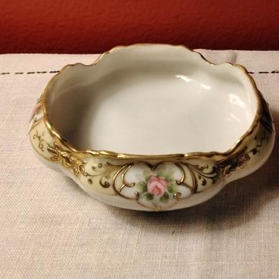 4 Footed Hand Painted Nippon Bowl Circa 1911