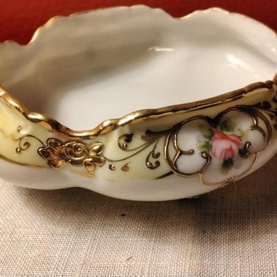 4 Footed Hand Painted Nippon Bowl Circa 1911