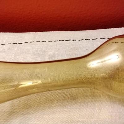 Amber Etched Vase
