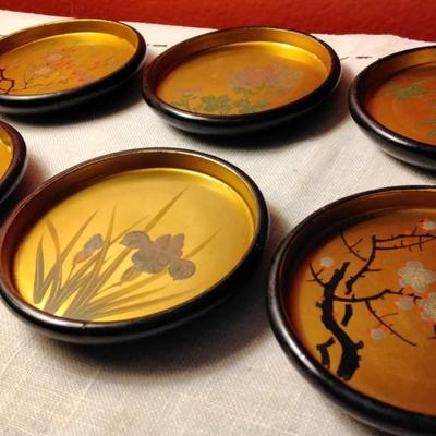 Vintage Japanese Lacquer Coasters