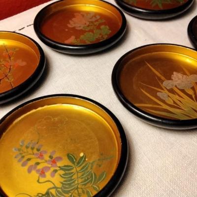 Vintage Japanese Lacquer Coasters