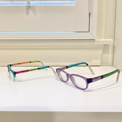 8671 Two Pairs of RONIT FURST Handpainted Eyeglass Frames