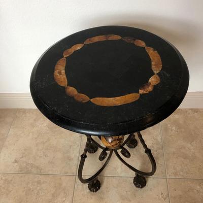 Lot 270. Faux Stone Accent Table