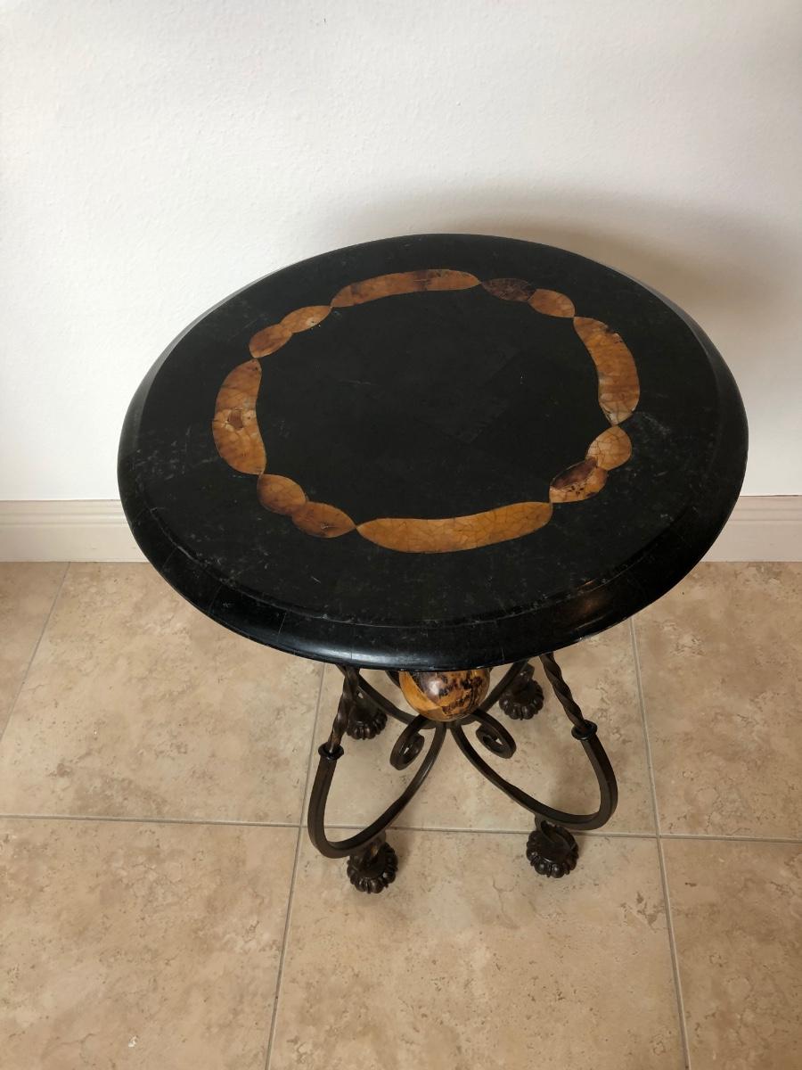 Lot 270. Faux Stone Accent Table