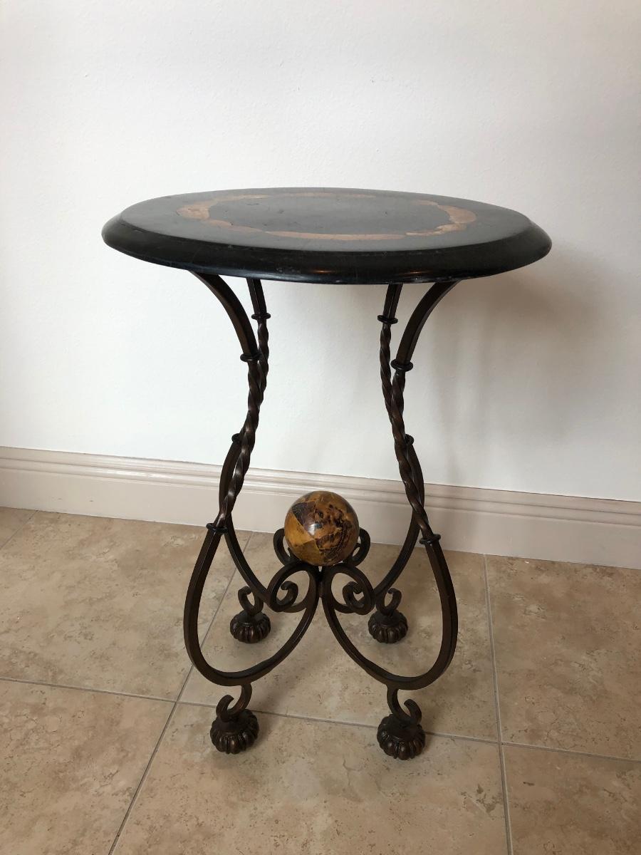 Lot 270. Faux Stone Accent Table