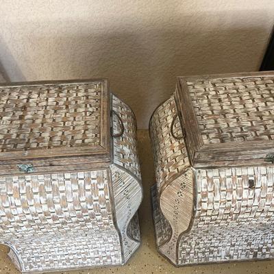 Lot 278. Pair of Rattan Hampers