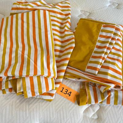 Vintage Striped 1970s Sheet Sets