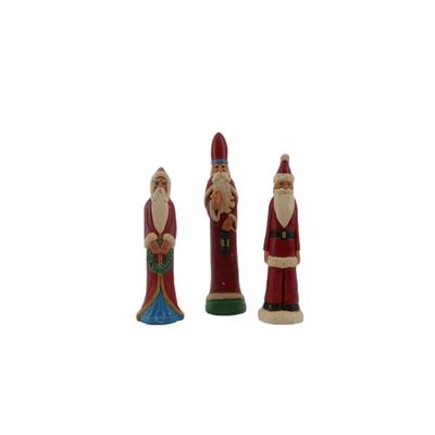 Vintage Folk Art Santa Claus Figurines