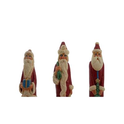 Vintage Folk Art Santa Claus Figurines