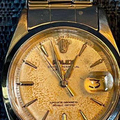 LOT 361 VINTAGE ROLEX OYSTER-PERPETUAL DATEJUST