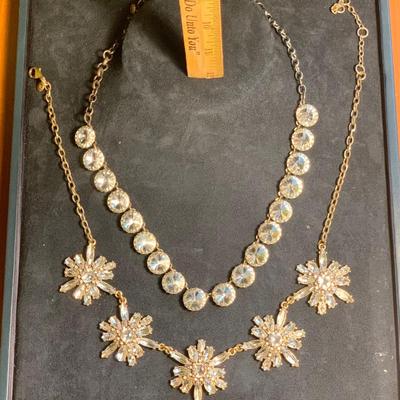 Vintage J Crew Rhinestone Necklaces