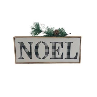Wooden Holiday Jolly and Noel Signs