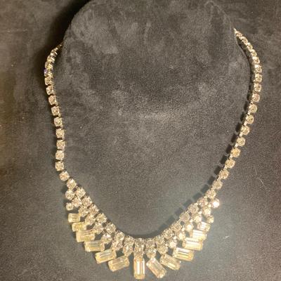 Vintage Hollywood Glam Rhinestone Necklace