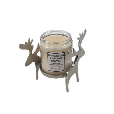 Silver Reindeer Candle Holder