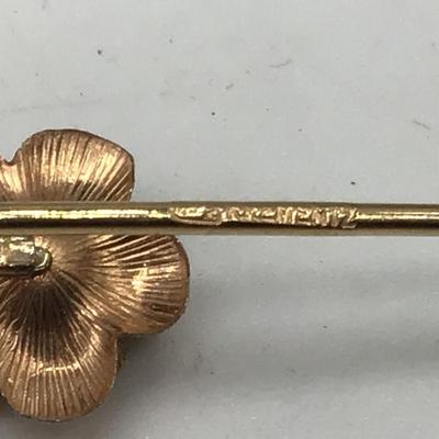 Vintage  Rose GoldFilled  Pin krementz