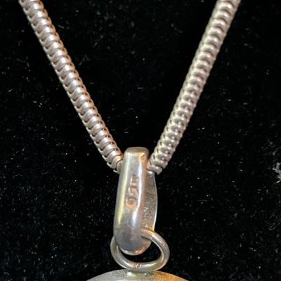 LOT 364:  STERLING SILVER CHAIN AND PENDANT