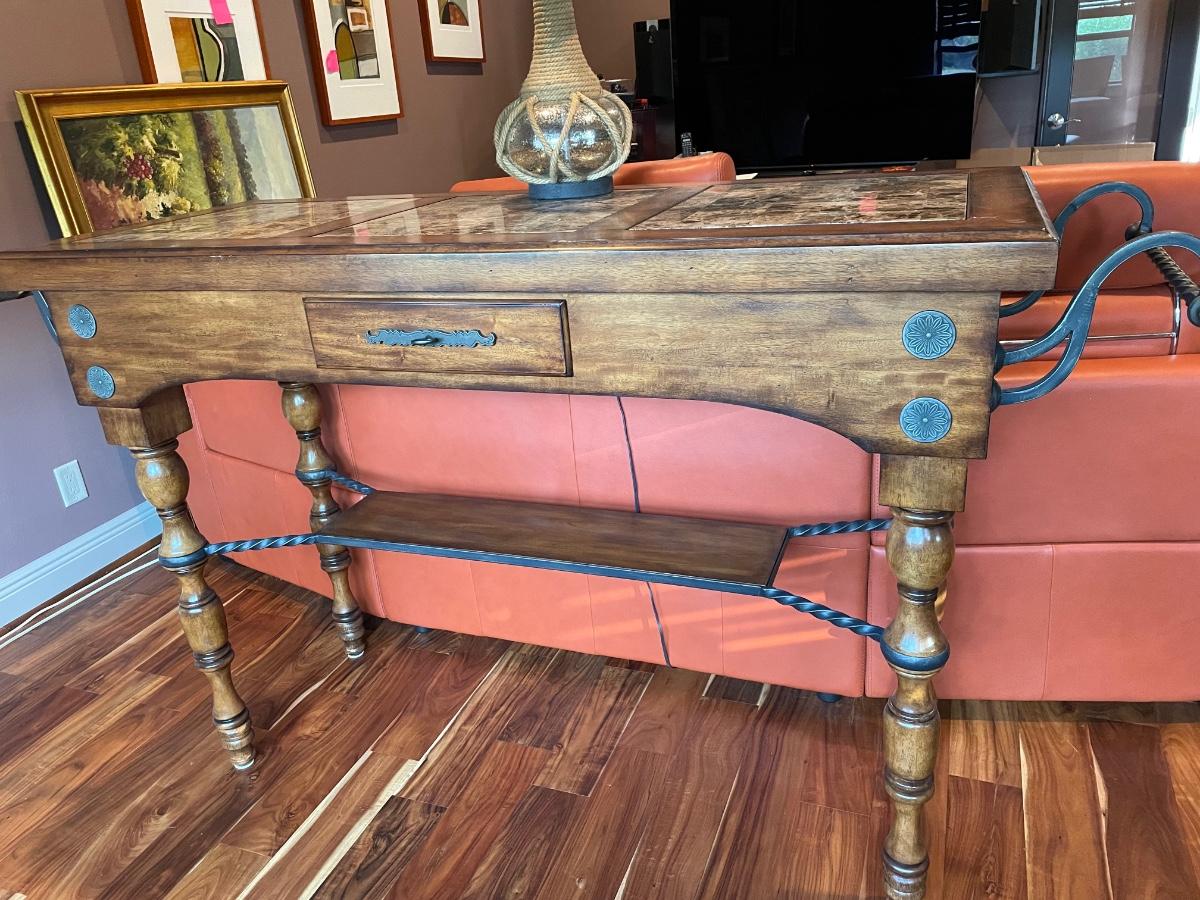 Lot 286 Bar Height Console TablePub Table/Bar Cart