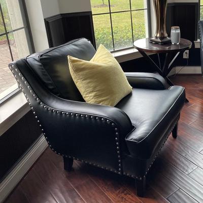 Lot 292.5. Ashley Furniture Club Chair with Ottoman