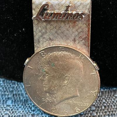 LOT 369:  MONEY CLIP WITH COIN AND 1968 OLYMPIC MEXICO COIN