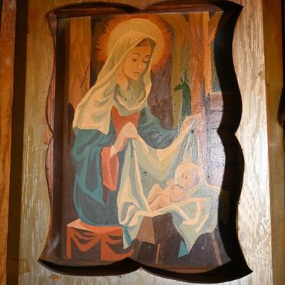 Paint by number MARY WITH INFANT JESUS Shadow box frame