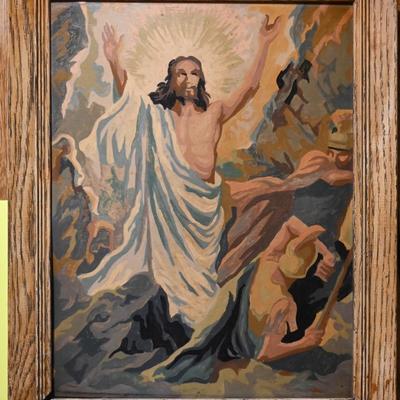 Paint by number JESUS WITH APOSTLES Framed