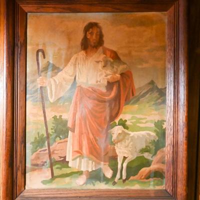 Paint by number JESUS WITH LAMB Framed