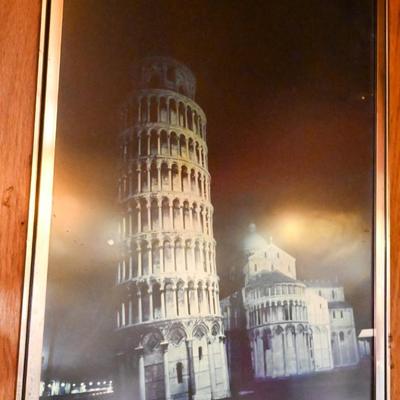 LEANING TOWER OF PIZZA Framed