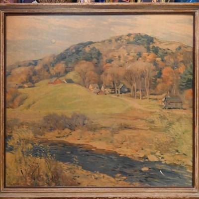 A NOVEMBER MOSAIC By WILLIAM LEROY METCALF (American 1858-1925)