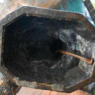 ART DECO METAL GODDESS LAMP