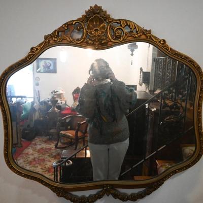 DETAILED METAL FRAMED MIRROR