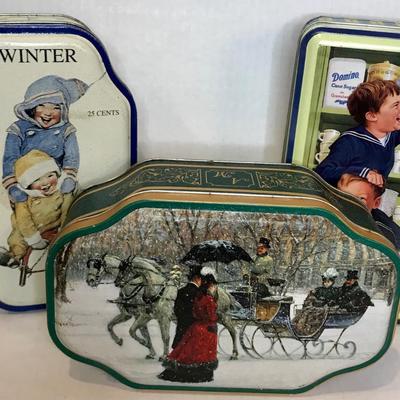 Lot of 3 Christmas tins