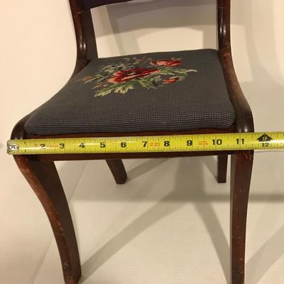 Vintage Childâ€™s Chair Needlepoint seat cover