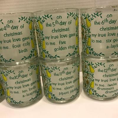 12 Days of Christmas Glass Mug Set