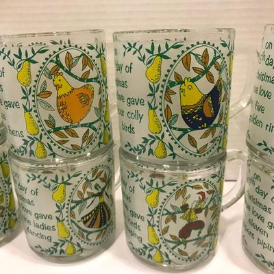 12 Days of Christmas Glass Mug Set